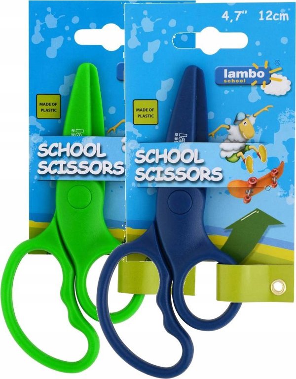 Ψαλίδι σχολικό Lambo School 12cm με πλαστική λεπίδα LAMBO