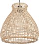 Beliani SAKENI Κρεμαστό Φωτιστικό από Φυσικό Rattan, Χειροποίητο με Πλέξη Μπαστούνι