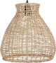 Beliani SAKENI Κρεμαστό Φωτιστικό από Φυσικό Rattan, Χειροποίητο με Πλέξη Μπαστούνι