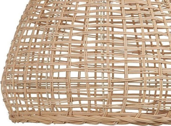 Beliani SAKENI Κρεμαστό Φωτιστικό από Φυσικό Rattan, Χειροποίητο με Πλέξη Μπαστούνι