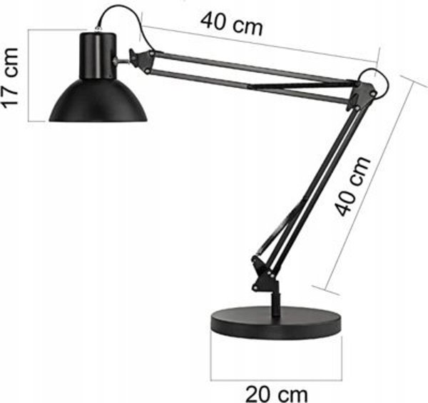Επιτραπέζιο φωτιστικό Unilux Bordlampe Unilux Success LED, βραχίονας 80 cm, μαύρο