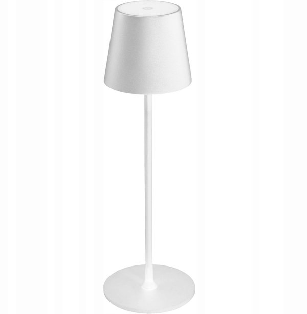 Φωτιστικό Επιτραπέζιο Platinet PLATINET TABLE RESTAURANT LAMP Αδιάβροχο IP44 Ρύθμιση Φωτεινότητας Επαναφορτιζόμενο Λευκό [45926]