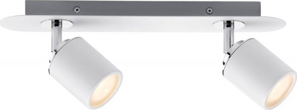 Φωτιστικό οροφής Paulmann Spotlight Tube IP44 max. 2x10W GU10 Λευκό/Χρώμιο 230V Μέταλλο