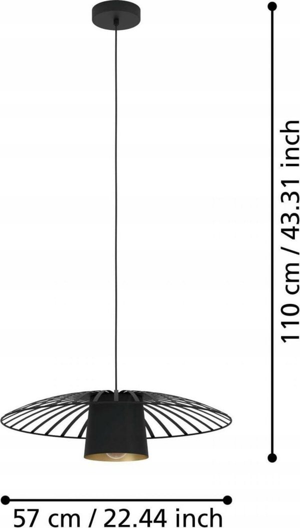Φωτιστικό οροφής EGLO PENDANT LIGHT FELIXKIRK E27 43931 BL/GLD
