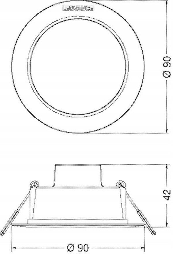 Φωτιστικό οροφής OSRAM LED DOWNLIGHT IP44 DN 90 4W 840 WT 4058075702882