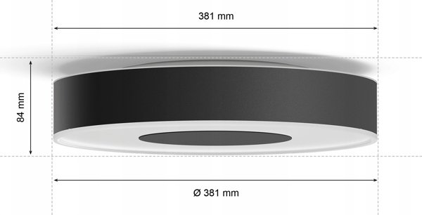 Φωτιστικό οροφής Signify Philips Hue White&Col. Amb.Xamento Deckenleu schwarz 2100lm