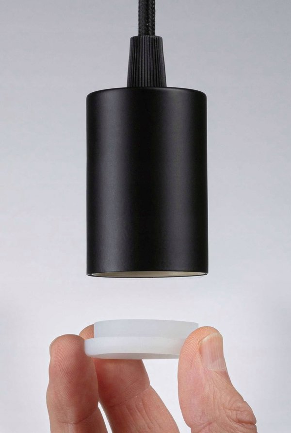 Φωτιστικό οροφής Paulmann Φωτιστικό οροφής RAVI E27 max.60W IP44 230V μαύρο ματ / μέταλλο
