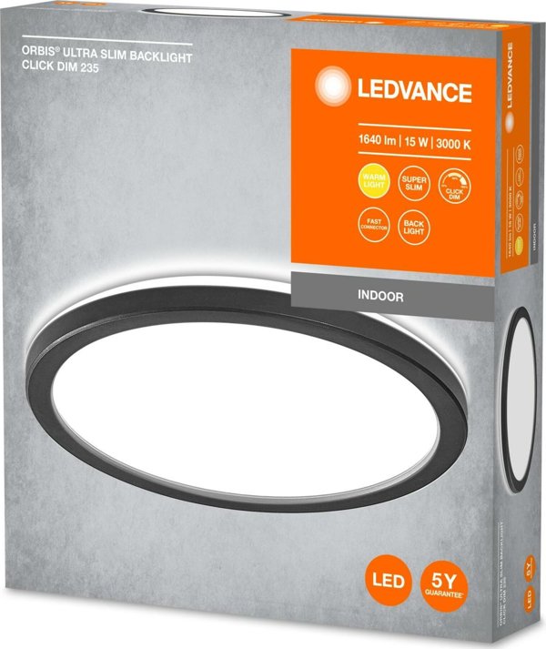 Φωτιστικό οροφής Ledvance ORBIS ULTRA SLIM BL CLICKDIM 235 BK
