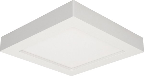 Φωτιστικό οροφής Orno LETI LED 18W, φωτιστικό downlight, επιφανειακής τοποθέτησης, τετράγωνο, 1600lm, 4000K, λευκό, ενσωματωμένος μετασχηματιστής LED