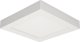 Φωτιστικό οροφής Orno LETI LED 18W, φωτιστικό downlight, επιφανειακής τοποθέτησης, τετράγωνο, 1600lm, 4000K, λευκό, ενσωματωμένος μετασχηματιστής LED