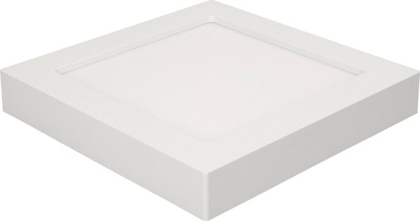 Φωτιστικό οροφής Orno LETI LED 18W, φωτιστικό downlight, επιφανειακής τοποθέτησης, τετράγωνο, 1600lm, 4000K, λευκό, ενσωματωμένος μετασχηματιστής LED
