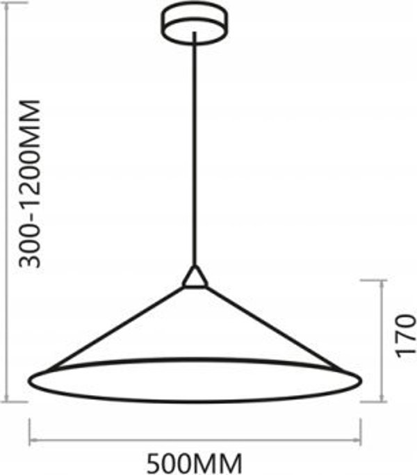 Κρεμαστό φωτιστικό Milagro PENDTANT LAMP FUJI 50CM 1XE27