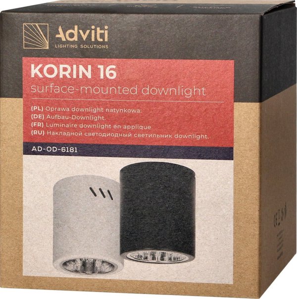 Φωτιστικό οροφής Orno KORIN 16, φωτιστικό τύπου downlight, 60W, E27, ατσάλι, λευκό