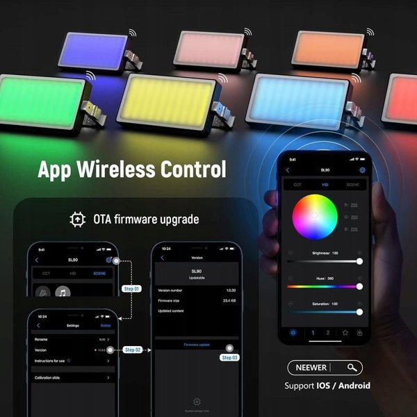 Φωτιστικό στούντιο Neewer Neewer SL90 Pro LED RGB 12W 2500-10000K
