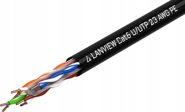 Lanview Lanview LVN122151 καλώδιο δικτύου Μαύρο 305 m Cat6 U/UTP (UTP)