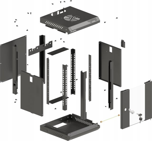 Lanberg ML ΕΓΚΑΤΑΣΤΑΣΗ ΕΡΜΑΡΙΟΥ RACK ΚΡΕΜΑΣΤΟ 10" 6U 300X300 ΜΑΥΡΟ ΓΥΑΛΙΝΗ ΠΟΡΤΑ LANBERG (FLAT PACK)