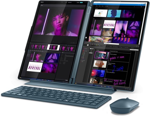 Lenovo Yoga Book 9 14IAH10 | Tidal Teal | 2x14 " | OLED | Touchscreen | 2.8K WQXGA+ | 2880 x 1800 pixels | Glossy | Intel Core Ultra 7 | 255H | 32 GB | Soldered LPDDR5x | Solid-state drive capacity 1000 GB | Intel Arc Graphics | Windows 11 Pro | 802.11be