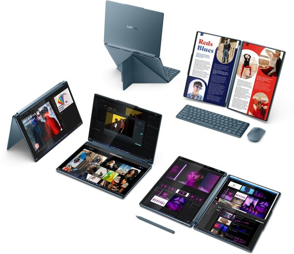 Lenovo Yoga Book 9 14IAH10 | Tidal Teal | 2x14 " | OLED | Touchscreen | 2.8K WQXGA+ | 2880 x 1800 pixels | Glossy | Intel Core Ultra 7 | 255H | 32 GB | Soldered LPDDR5x | Solid-state drive capacity 1000 GB | Intel Arc Graphics | Windows 11 Pro | 802.11be