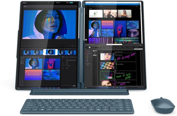 Lenovo Yoga Book 9 14IAH10 | Tidal Teal | 2x14 " | OLED | Touchscreen | 2.8K WQXGA+ | 2880 x 1800 pixels | Glossy | Intel Core Ultra 7 | 255H | 32 GB | Soldered LPDDR5x | Solid-state drive capacity 1000 GB | Intel Arc Graphics | Windows 11 Pro | 802.11be