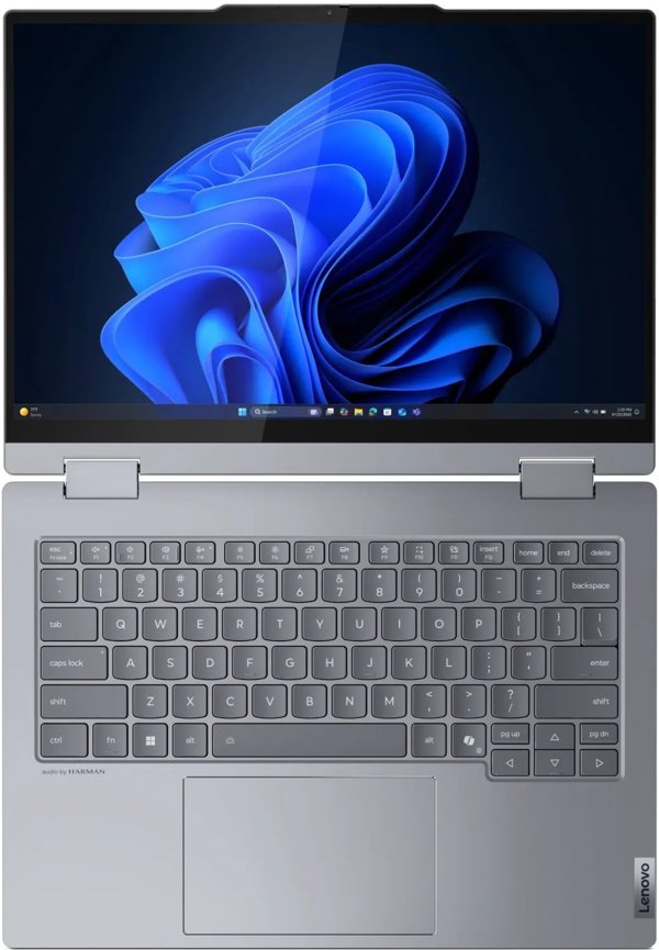 Lenovo ThinkBook 14 2-in-1 G5 | Luna Grey | 14 " | IPS | Οθόνη αφής | WUXGA | 1920 x 1200 pixels | Intel Core U5 | 225U | 16 GB | SO-DIMM DDR5 | Χωρητικότητα SSD 512 GB | Intel Graphics | Windows 11 Pro | 802.11ax | Έκδοση Bluetooth 5.3 | Πληκτρολόγιο