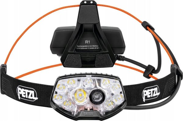 Προβολέας Petzl Petzl NAO RL, Φακός κεφαλής, Μαύρο, Πορτοκαλί, Κουμπιά, IPX4, Επίπεδο μπαταρίας, CE 13235995 3342540838215