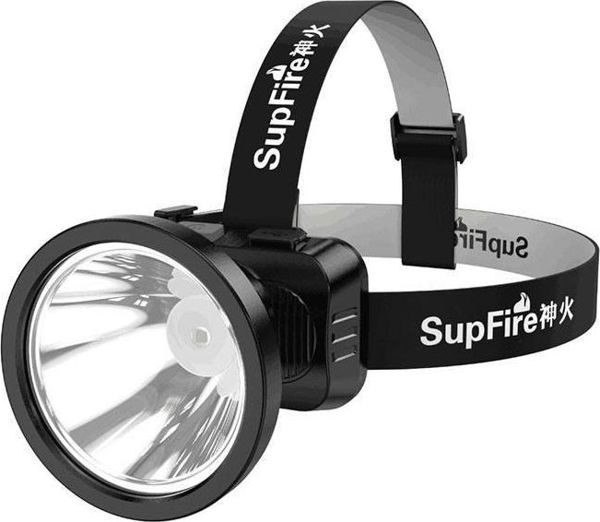 Superfire HL51 Φακός Κεφαλής, 160lm, Εμβέλεια 300m, Επαναφορτιζόμενος 1200mAh, IP42, Μαύρο