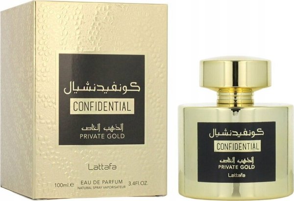 Lattafa Lattafa Confidential Private Gold EDP parfumuotas vanduo Unisex, 100 ml