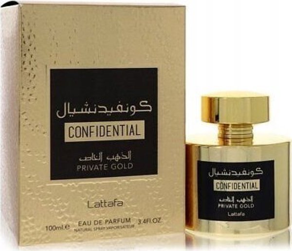 Lattafa Lattafa Confidential Private Gold EDP parfumuotas vanduo Unisex, 100 ml