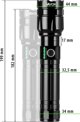 Latarka Vayox Latarka taktyczna 30W 1060lm 18cm Pro Series VA0108 Vayox