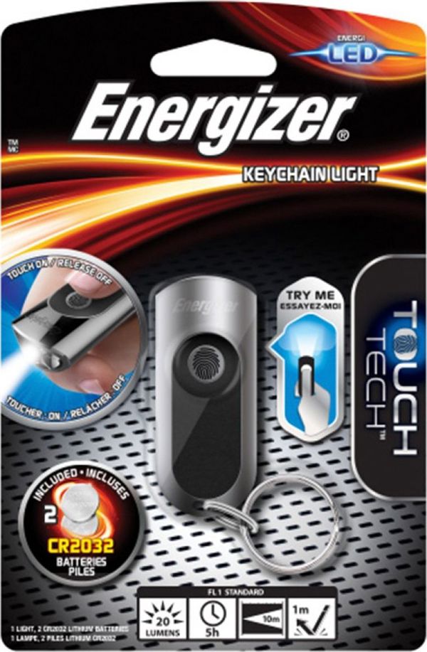 Φακός Energizer Φακός ENERGIZER Μπρελόκ Led + 2 μπαταρίες CR2032, ασημί