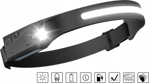 Φακός Denver SSH-50 LED-Head Lamp με Μπαταρία και Αισθητήρα