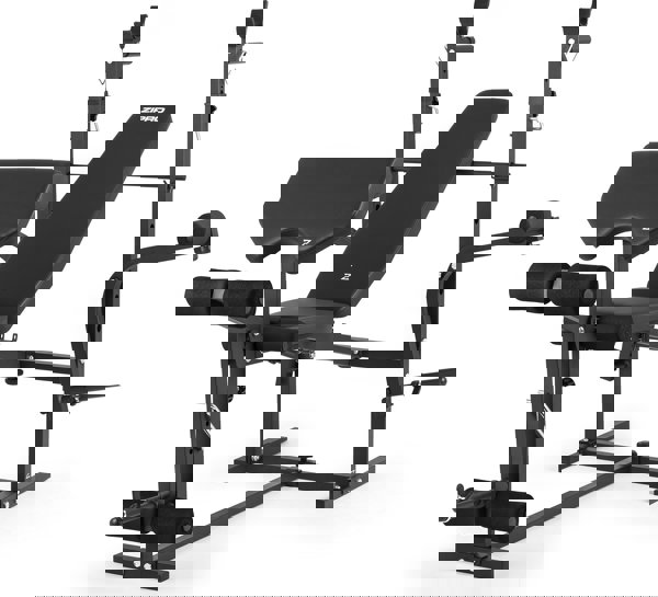 Πάγκος με υποστήριξη για μπάρα, προσευχητάρι, πρέσα ποδιών και πρέσα για εκτάσεις Zipro Ripped