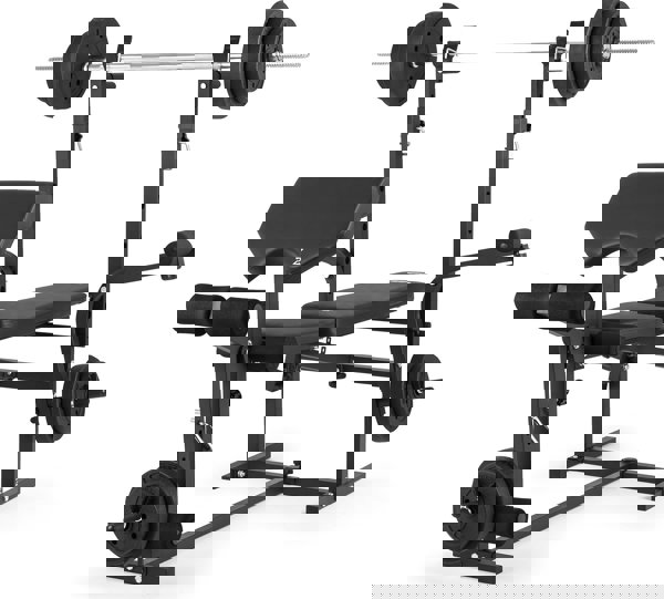 Πάγκος με υποστήριξη για μπάρα, προσευχητάρι, πρέσα ποδιών και πρέσα για εκτάσεις Zipro Ripped