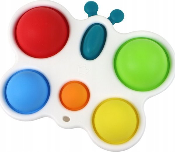 LeanToys Σιλικόνη Πίνακας Πολύχρωμη Πεταλούδα Pop It Εκπαιδευτικό