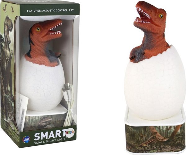 Λάμπα Αυγό Δεινόσαυρος LED Micro USB Κόκκινο T-Rex LeanToys