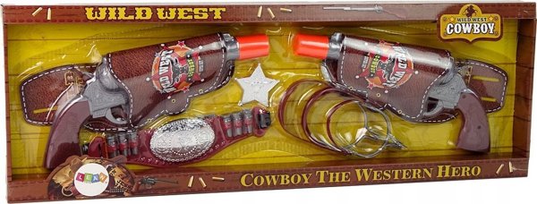 LeanToys Zestaw Kowbojski Kowboj Dwa Rewolwery Ostrogi Akcesoria LEAN Toys