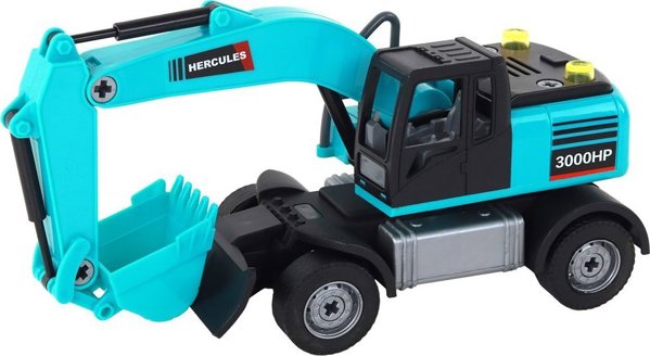 LeanToys Εκσκαφέας Σετ DIY Μπλε Κατασκευαστικό Όχημα Τρυπάνι Λαβή