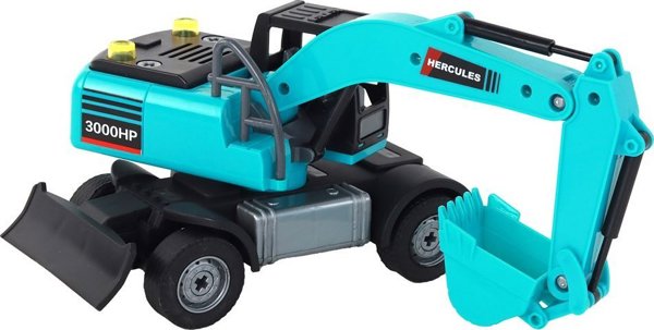 LeanToys Εκσκαφέας Σετ DIY Μπλε Κατασκευαστικό Όχημα Τρυπάνι Λαβή