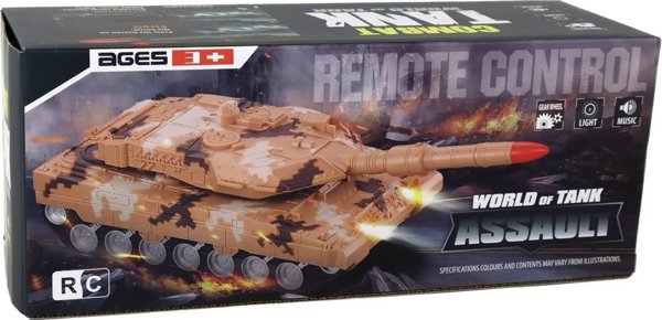 LeanToys Τανκ RC Τηλεκατευθυνόμενο 27 MHz Κίτρινο