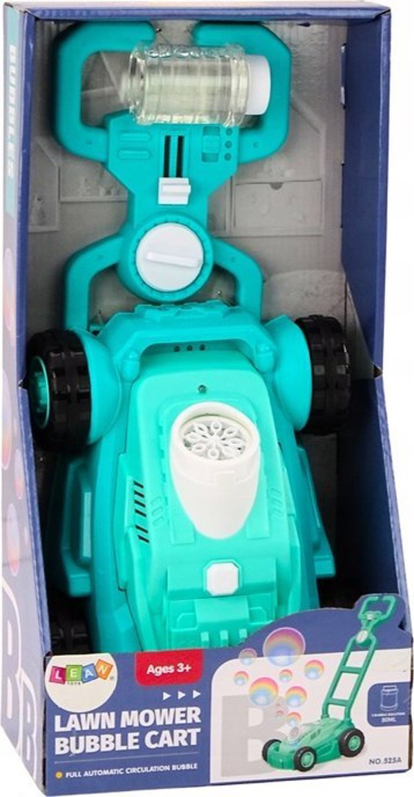 LeanToys Μηχανή Φυσαλίδων Σαπουνιού με Χλοοκοπτικό Ποδηλατάκι Πράσινο