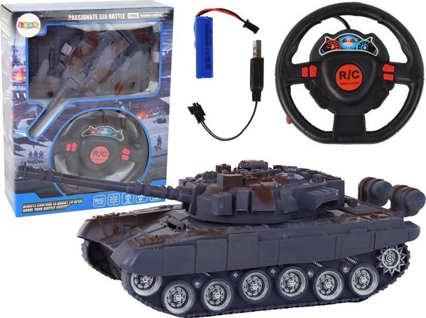 LeanToys Τανκ R/C Τηλεκατευθυνόμενο Φώτα Ήχος Μπλε 1:18 27MHz