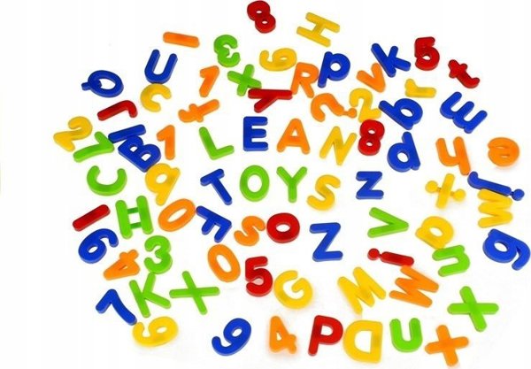 LeanToys Γράμματα Αριθμοί Μαγνητικά σε Βάζο Αλφάβητο 78 Στοιχεία LEAN TOYS