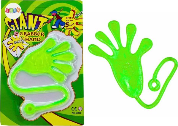 LeanToys Sticky Hand Paw Elastic Glut Slime Green 14119427 5905991000600