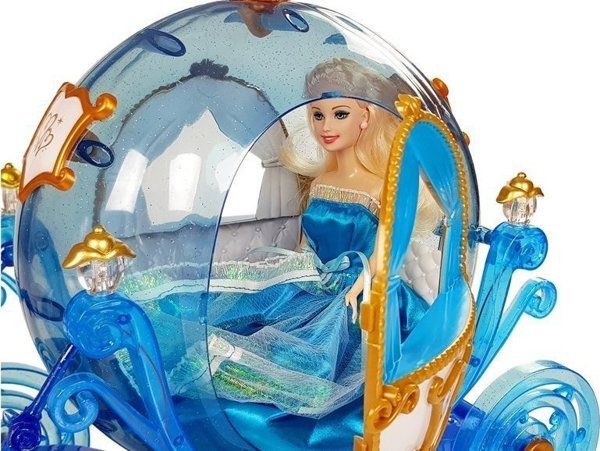 LeanToys Σετ Κούκλα στο Άρμα Άλογο για Χτένισμα Μπλε