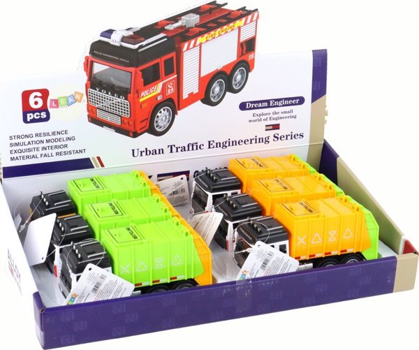 LeanToys Φορτηγό Απορριμματοφόρο Ρυμουλκούμενο 2 Χρώματα