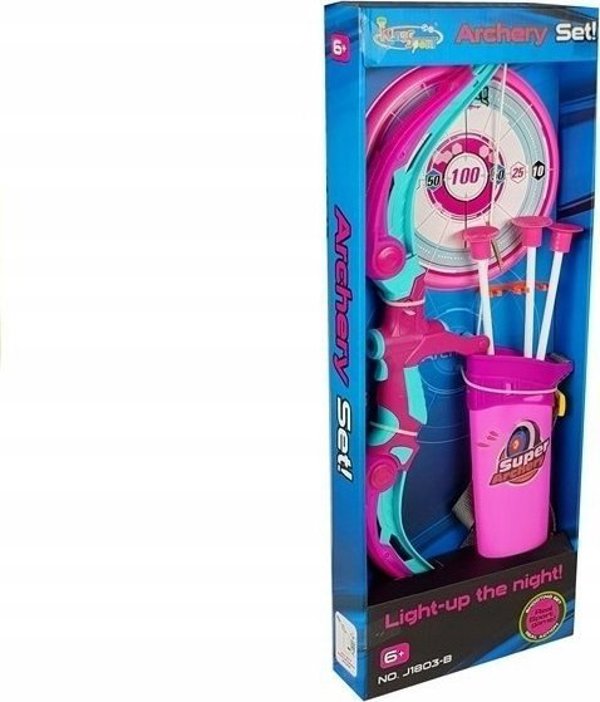 LeanToys Τόξο με Στόχο + 3 Βέλη με Βεντούζες Ροζ