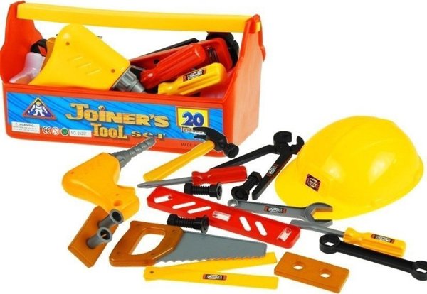 LeanToys Σετ Εργαλείων σε Κουτί Μαστορέματος Κράνος 20 τεμάχια