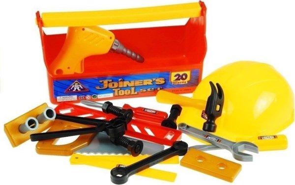 LeanToys Σετ Εργαλείων σε Κουτί Μαστορέματος Κράνος 20 τεμάχια