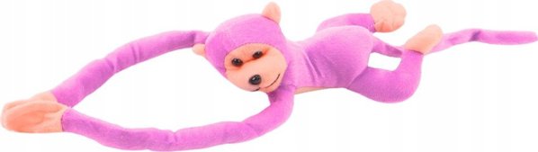Λούτρινο Μαϊμουδάκι με Ήχο Ροζ 80 cm LeanToys