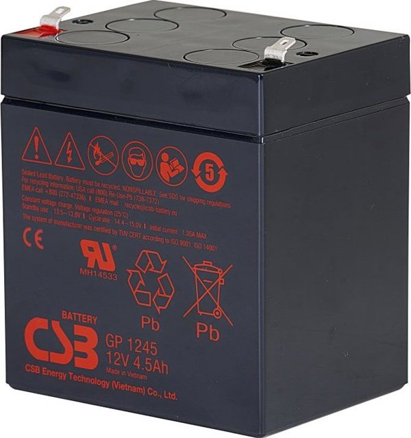 Μπαταρία μολύβδου οξέος 12V 4.5Ah Pb AGM VRLA CSB